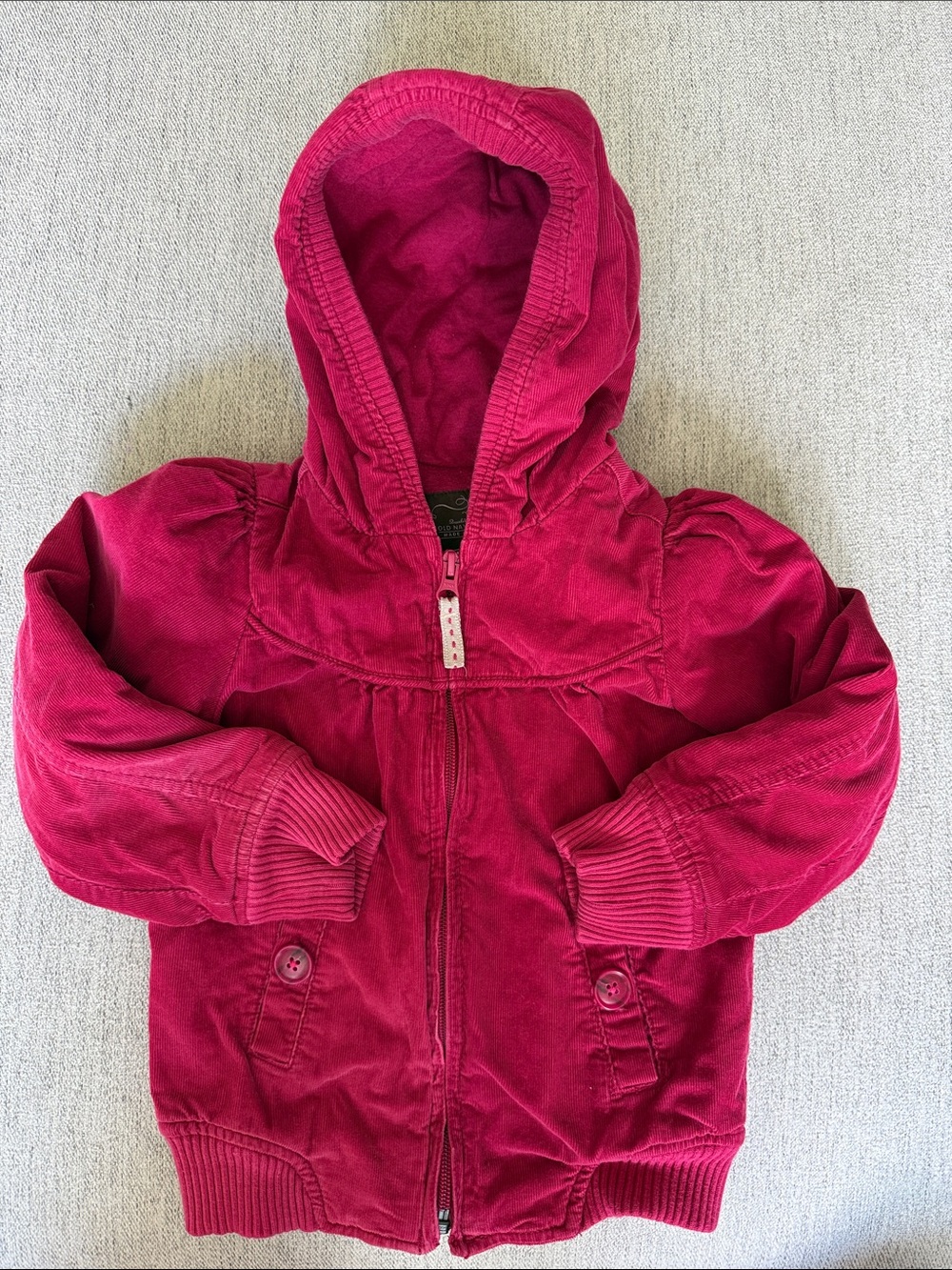 Old Navy Girls' Hooded corduroy Zip Jacket